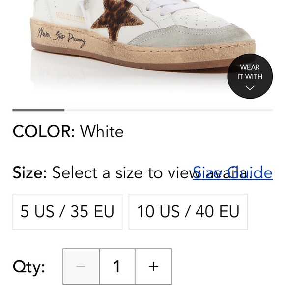 Golden Goose White and Gray Sneakers with Leopard Accent - Picture 5 of 8